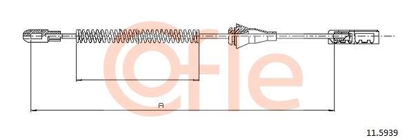 Cofle 92.11.5939 Cable Pull, parking brake 92115939: Buy near me in Poland at 2407.PL - Good price!