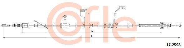 Cofle 17.2598 Cable Pull, parking brake 172598: Buy near me in Poland at 2407.PL - Good price!