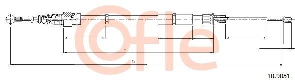 Cofle 92.10.9051 Cable Pull, parking brake 92109051: Buy near me in Poland at 2407.PL - Good price!