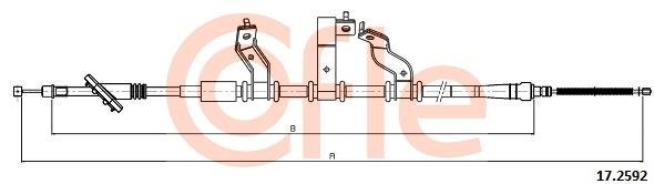 Cofle 172592 Parking brake cable left 172592: Buy near me in Poland at 2407.PL - Good price!