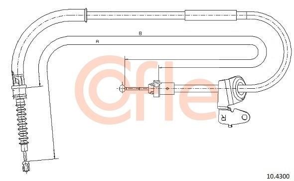 Cofle 92.10.4300 Cable Pull, parking brake 92104300: Buy near me in Poland at 2407.PL - Good price!