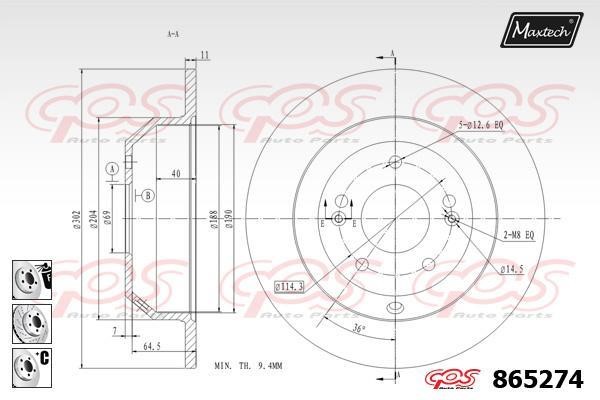 MaxTech 865274.6880 Tarcza hamulcowa 8652746880: Dobra cena w Polsce na 2407.PL - Kup Teraz!