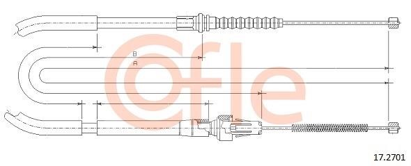 Cofle 92.17.2701 Трос стояночного тормоза 92172701: Отличная цена - Купить в Польше на 2407.PL!