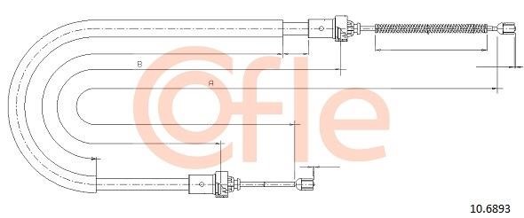 Cofle 92.10.6893 Тросик, cтояночный тормоз 92106893: Отличная цена - Купить в Польше на 2407.PL!