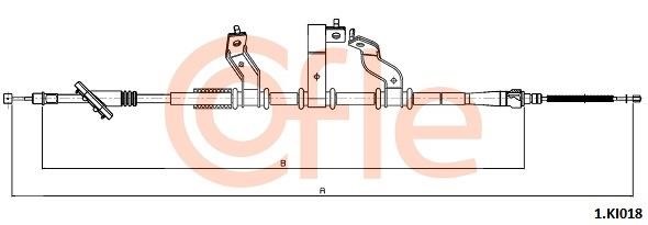 Cofle 92.1.KI018 Cable Pull, parking brake 921KI018: Buy near me in Poland at 2407.PL - Good price!