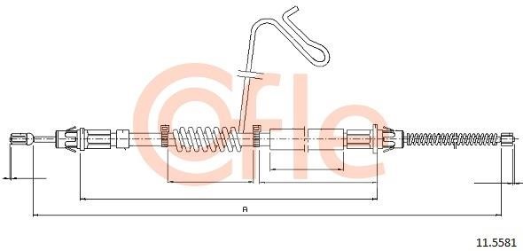 Cofle 92.11.5581 Cable Pull, parking brake 92115581: Buy near me in Poland at 2407.PL - Good price!