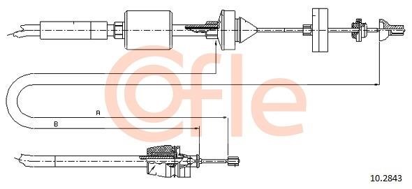 Cofle 92.10.2843 Cable Pull, clutch control 92102843: Buy near me in Poland at 2407.PL - Good price!