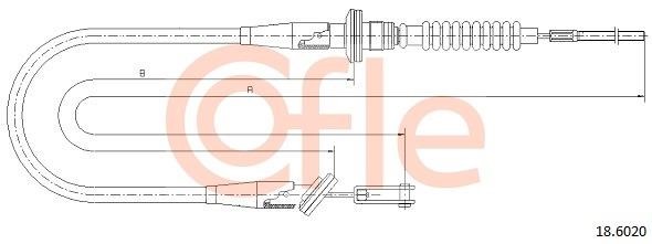 Cofle 92.18.6020 Cable Pull, clutch control 92186020: Buy near me in Poland at 2407.PL - Good price!