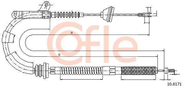 Cofle 92.10.8171 Cable Pull, parking brake 92108171: Buy near me in Poland at 2407.PL - Good price!