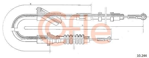 Cofle 92.10.244 Cable Pull, clutch control 9210244: Buy near me in Poland at 2407.PL - Good price!