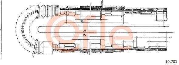 Cofle 92.10.781 Cable Pull, parking brake 9210781: Buy near me in Poland at 2407.PL - Good price!