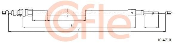 Cofle 92.10.4710 Cable Pull, parking brake 92104710: Buy near me at 2407.PL in Poland at an Affordable price!