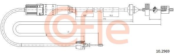 Cofle 92.10.2969 Cable Pull, clutch control 92102969: Buy near me in Poland at 2407.PL - Good price!
