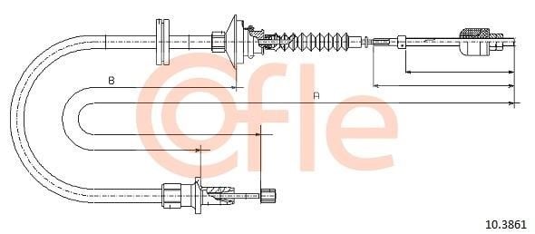 Cofle 92.10.3861 Cable Pull, clutch control 92103861: Buy near me in Poland at 2407.PL - Good price!