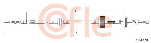 Cofle 10.4270 Cable Pull, parking brake 104270: Buy near me in Poland at 2407.PL - Good price!