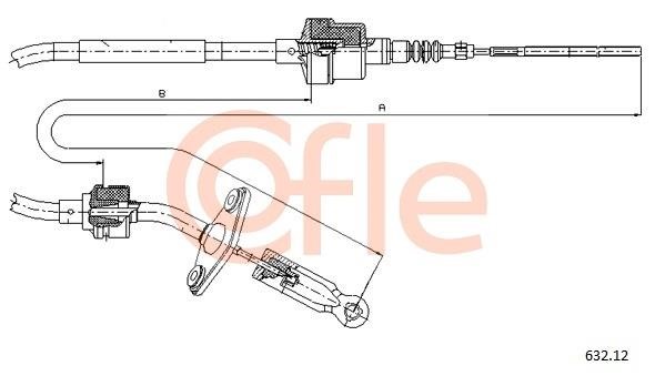 Cofle 92.632.12 Cable Pull, clutch control 9263212: Buy near me in Poland at 2407.PL - Good price!