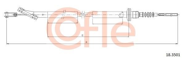 Cofle 92.18.3501 Cable Pull, clutch control 92183501: Buy near me in Poland at 2407.PL - Good price!