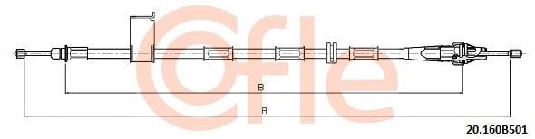 Cofle 92.20.160B501 Seilzug, feststellbremse 9220160B501: Kaufen Sie zu einem guten Preis in Polen bei 2407.PL!