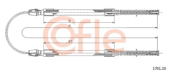 Cofle 92.1701.10 Трос гальма стоянки 92170110: Приваблива ціна - Купити у Польщі на 2407.PL!