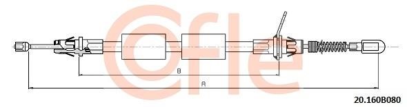 Cofle 20160B080 Parking brake cable left 20160B080: Buy near me in Poland at 2407.PL - Good price!