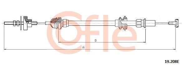 Cofle 92.19.208E Cable Pull, clutch control 9219208E: Buy near me in Poland at 2407.PL - Good price!