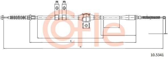 Cofle 92.10.5341 Cable Pull, parking brake 92105341: Buy near me in Poland at 2407.PL - Good price!