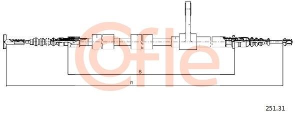 Cofle 92.251.31 Cable Pull, parking brake 9225131: Buy near me at 2407.PL in Poland at an Affordable price!