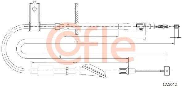 Cofle 92.17.5042 Cable Pull, parking brake 92175042: Buy near me in Poland at 2407.PL - Good price!