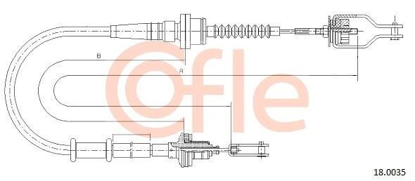 Cofle 92.18.0035 Cable Pull, clutch control 92180035: Buy near me in Poland at 2407.PL - Good price!