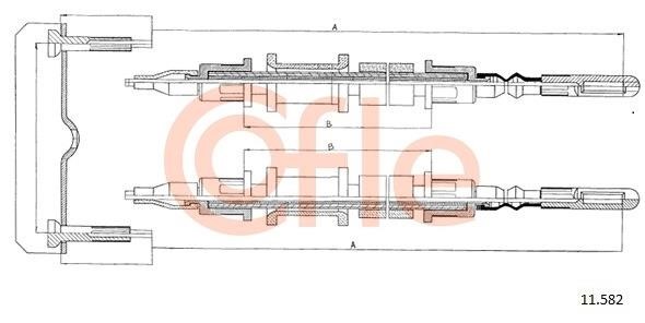 Cofle 92.11.582 Cable Pull, parking brake 9211582: Buy near me at 2407.PL in Poland at an Affordable price!