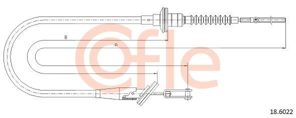 Cofle 92.18.6022 Cable Pull, clutch control 92186022: Buy near me in Poland at 2407.PL - Good price!