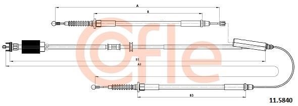 Cofle 92.11.5840 Cable Pull, parking brake 92115840: Buy near me in Poland at 2407.PL - Good price!