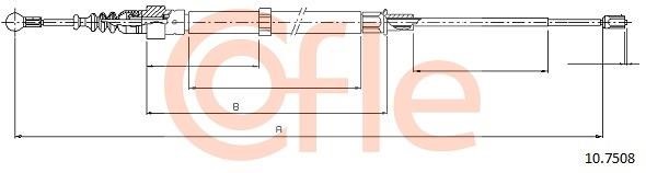 Cofle 92.10.7508 Cable Pull, parking brake 92107508: Buy near me in Poland at 2407.PL - Good price!