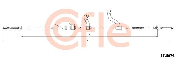 Cofle 92.17.6074 Cable Pull, parking brake 92176074: Buy near me in Poland at 2407.PL - Good price!