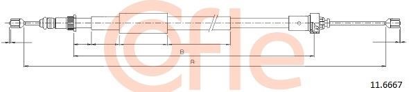 Cofle 92.11.6667 Трос стояночного тормоза 92116667: Отличная цена - Купить в Польше на 2407.PL!