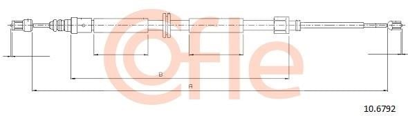 Cofle 92.10.6792 Cable Pull, parking brake 92106792: Buy near me in Poland at 2407.PL - Good price!