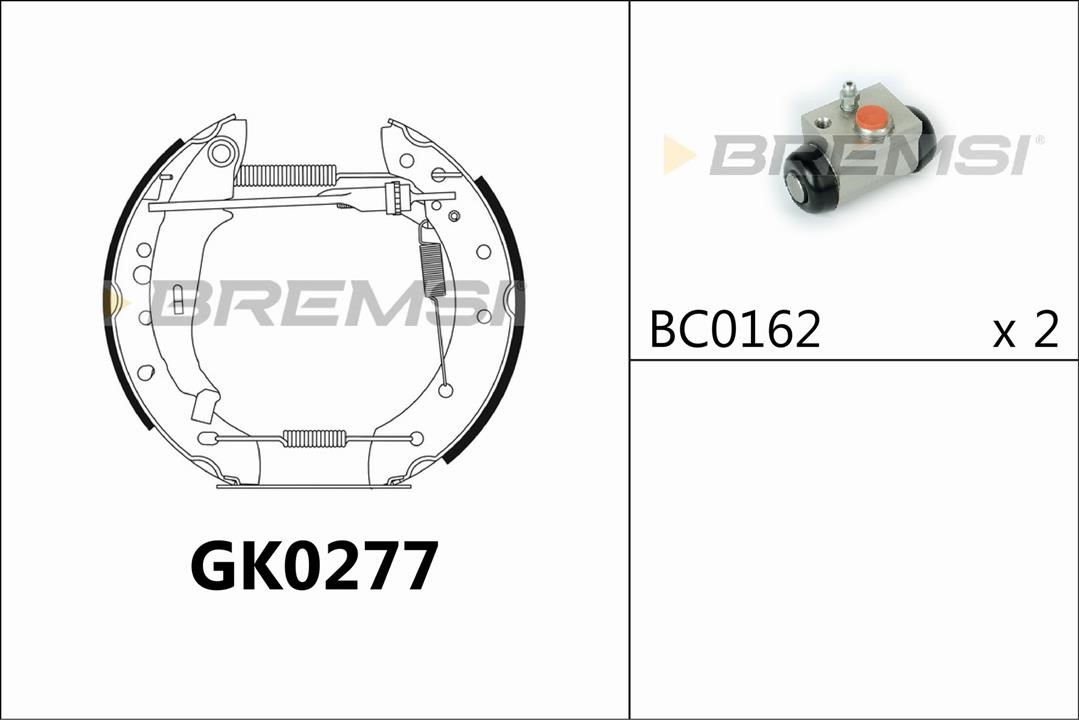 Bremsi GK0277 Bremsbackensatz GK0277: Kaufen Sie zu einem guten Preis in Polen bei 2407.PL!