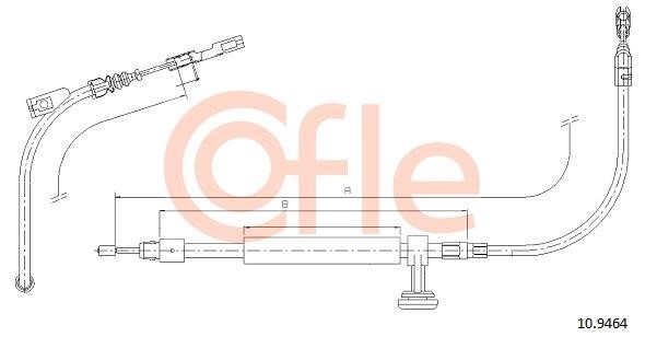 Cofle 92.10.9464 Cable Pull, parking brake 92109464: Buy near me in Poland at 2407.PL - Good price!