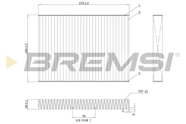 Bremsi FC0181C Filter, interior air FC0181C: Buy near me in Poland at 2407.PL - Good price!