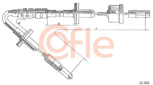 Cofle 92.11.201 Cable Pull, clutch control 9211201: Buy near me in Poland at 2407.PL - Good price!
