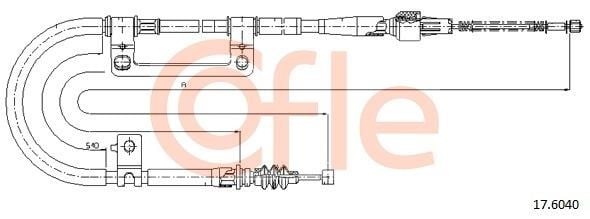 Cofle 92.17.6040 Трос стояночного тормоза 92176040: Отличная цена - Купить в Польше на 2407.PL!