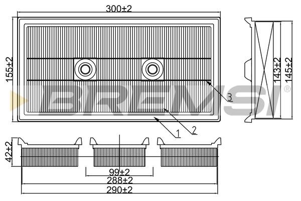 Bremsi FA1021 Воздушный фильтр FA1021: Отличная цена - Купить в Польше на 2407.PL!