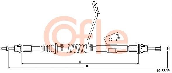 Cofle 92.10.5349 Cable Pull, parking brake 92105349: Buy near me in Poland at 2407.PL - Good price!