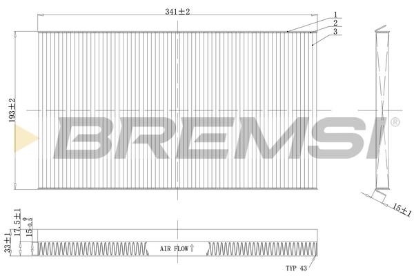 Bremsi FC1537C Filter, interior air FC1537C: Buy near me in Poland at 2407.PL - Good price!