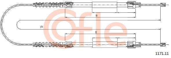 Cofle 92.1171.11 Трос стояночного тормоза 92117111: Отличная цена - Купить в Польше на 2407.PL!