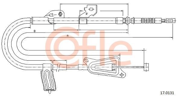 Cofle 92.17.0131 Cable Pull, parking brake 92170131: Buy near me in Poland at 2407.PL - Good price!