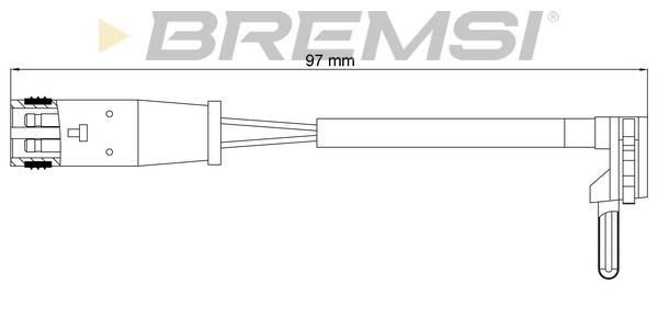 Bremsi WI0945 Датчик износа тормозных колодок WI0945: Отличная цена - Купить в Польше на 2407.PL!