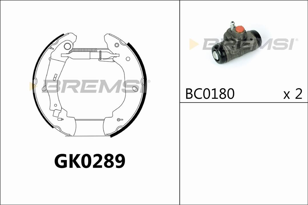 Bremsi GK0289 Bremsbackensatz GK0289: Kaufen Sie zu einem guten Preis in Polen bei 2407.PL!