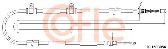 Cofle 92.20.160B084 Cable Pull, parking brake 9220160B084: Buy near me in Poland at 2407.PL - Good price!