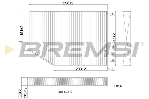 Bremsi FC0421C Filter, interior air FC0421C: Buy near me in Poland at 2407.PL - Good price!
